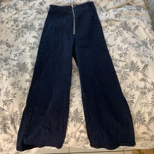 Flared denim jeans